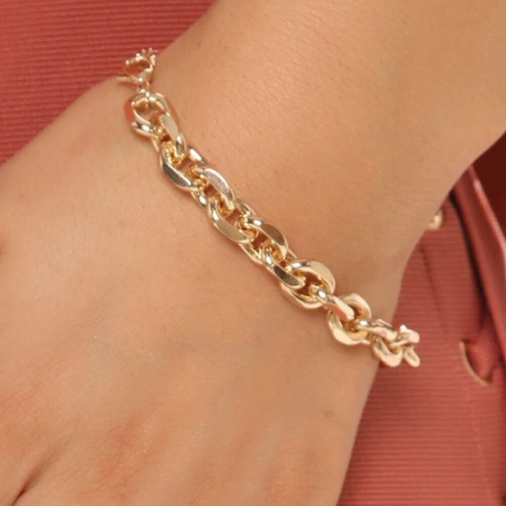 FASHION NOVA Two Faced Bracelet Set Gold Combo NWT
